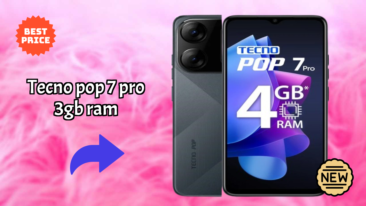 Tecno Pop 7 Pro 3GB RAM Display Technology: 6.56 Inches (16.66 Cm) Screen